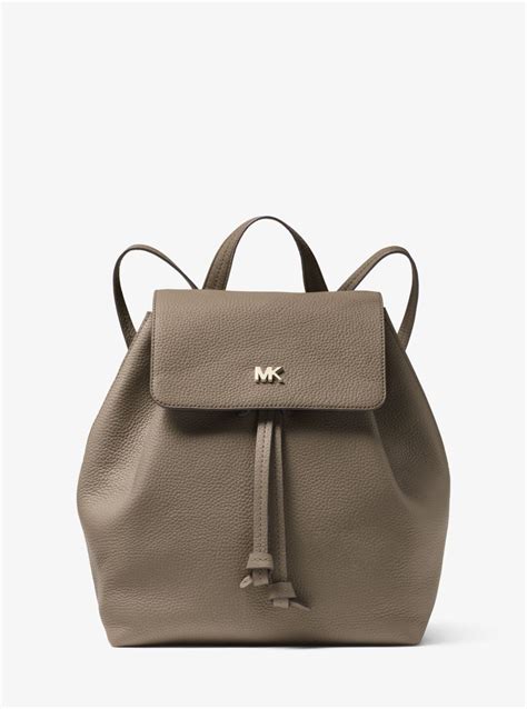 michael kors junie medium pebbled leather backpack mushroom|Amazon.com .